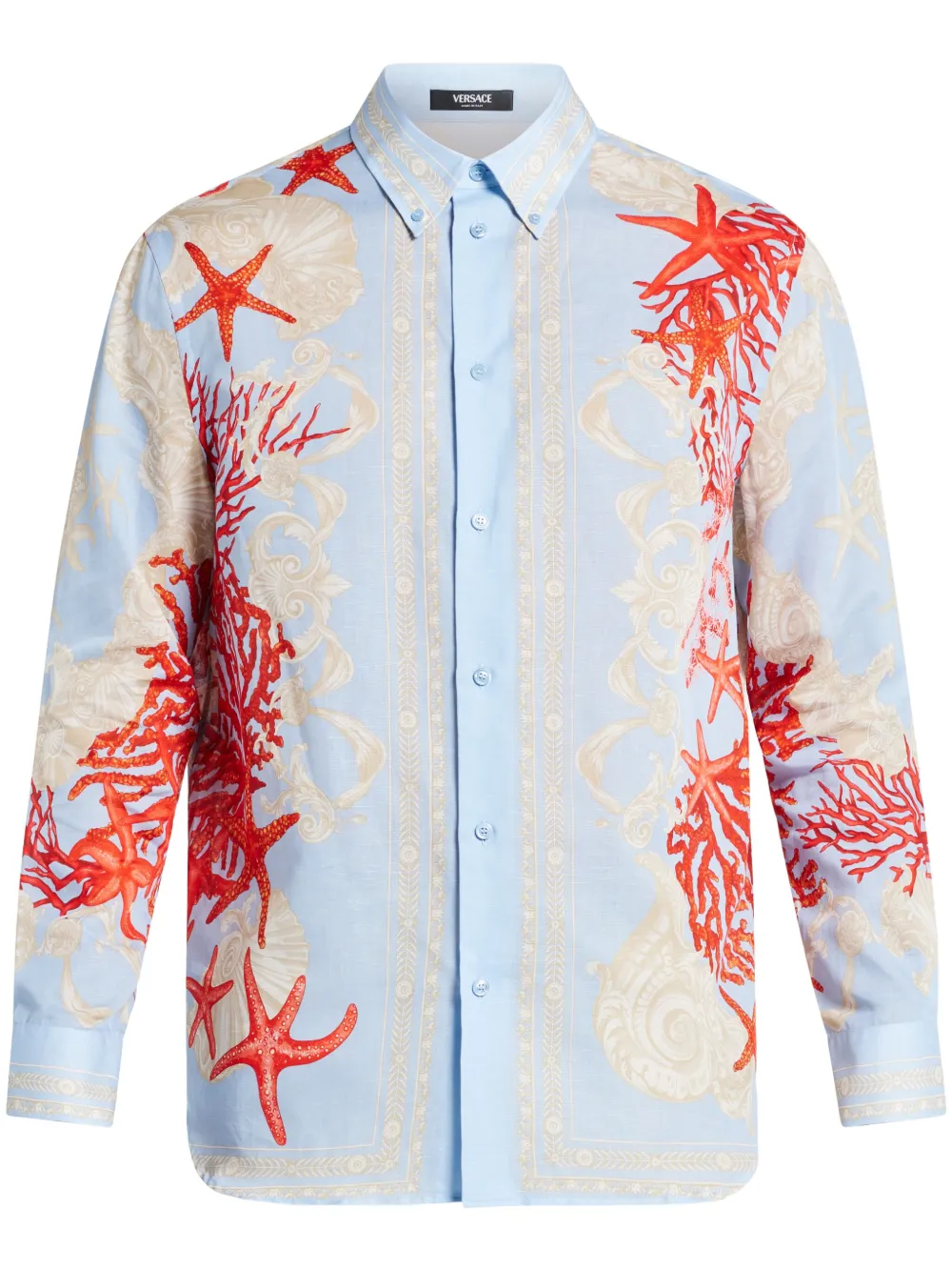 Cheap Versace Barocco Sea long-sleeve shirt Men