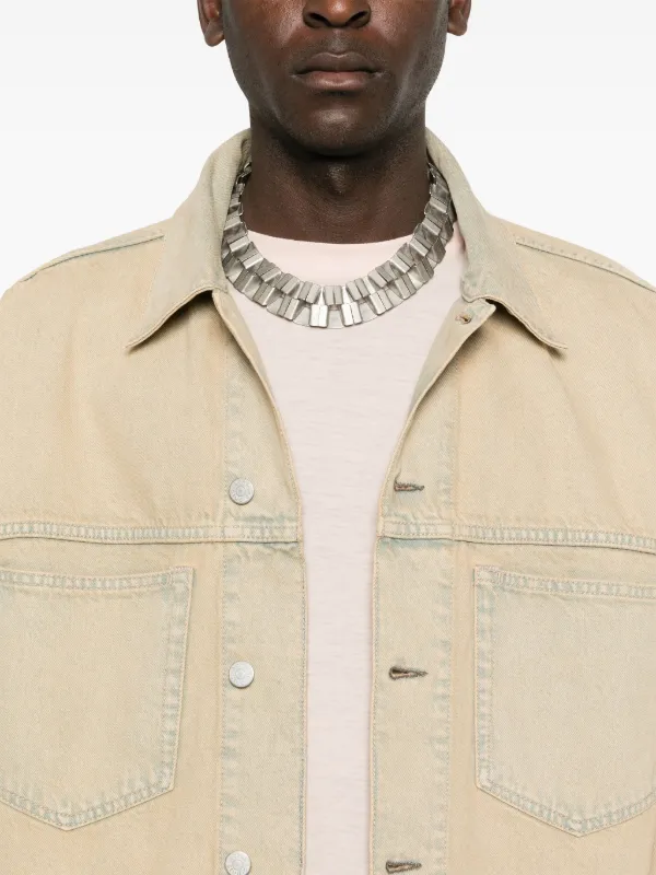 Acne Studios patch-pockets Denim Jacket | Neutrals | FARFETCH