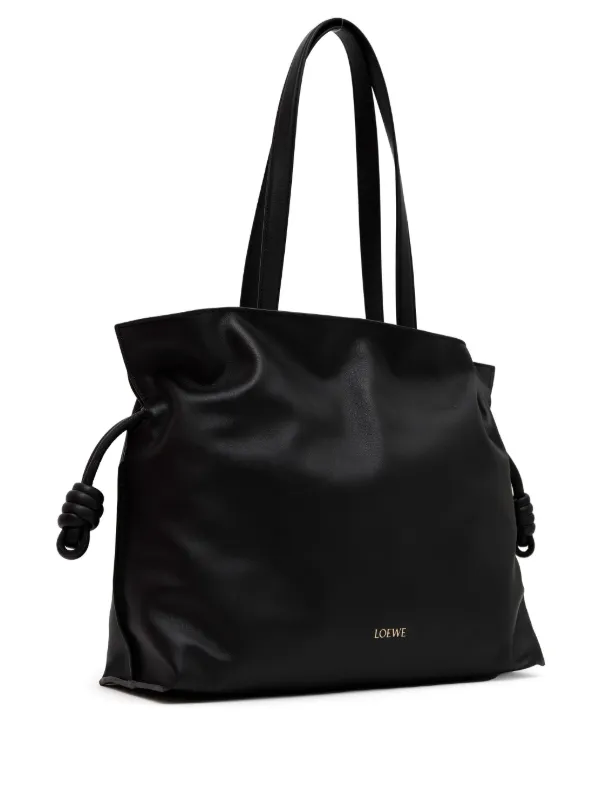 LOEWE Große Flamenco Schultertasche Schwarz FARFETCH DE