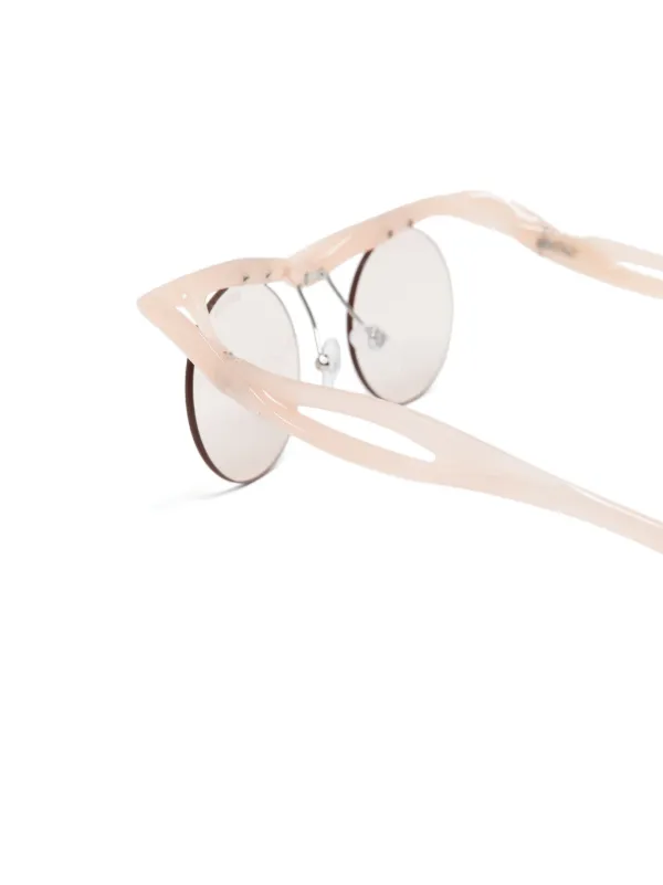 Prada Eyewear A24S ラウンドフレーム サングラス | ピンク | FARFETCH JP