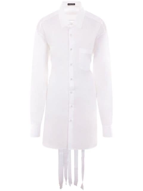 Ann Demeulemeester tie-fastening cotton shirt 