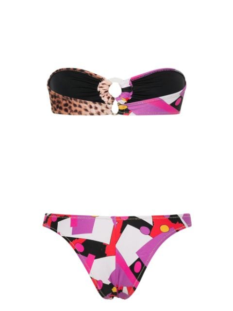 Bandcamp bandeau mix-print bikini