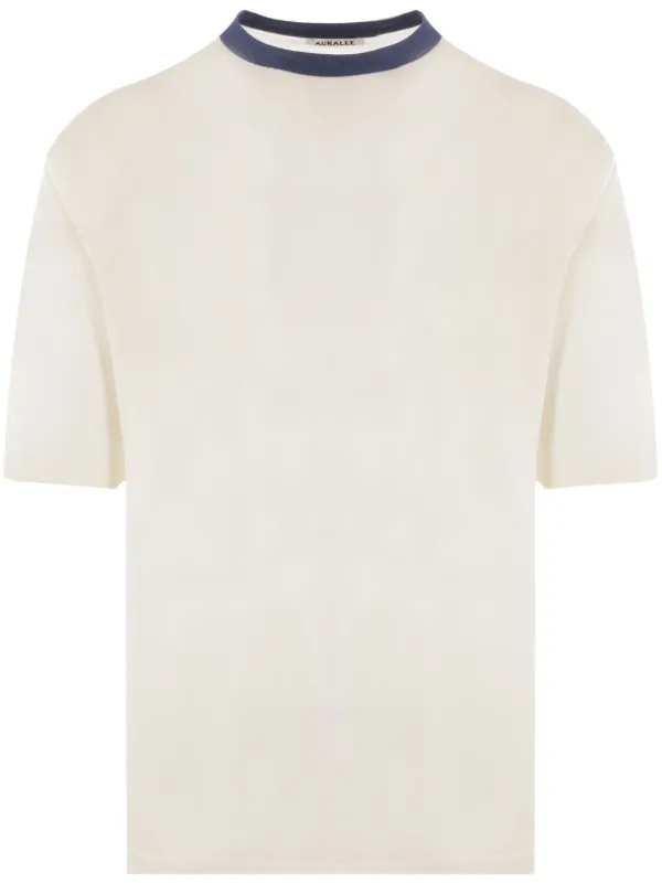 Auralee コントラストカラー Tシャツ | ニュートラル | FARFETCH JP