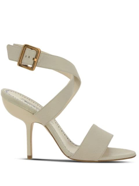 Manolo Blahnik 105mm Helua leather sandals