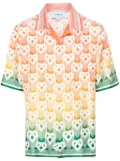 Casablanca Gradient Heart Monogram silk shirt - Pink