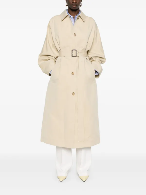 TOTEME Tumbled Belted Trench Coat | Neutrals | FARFETCH