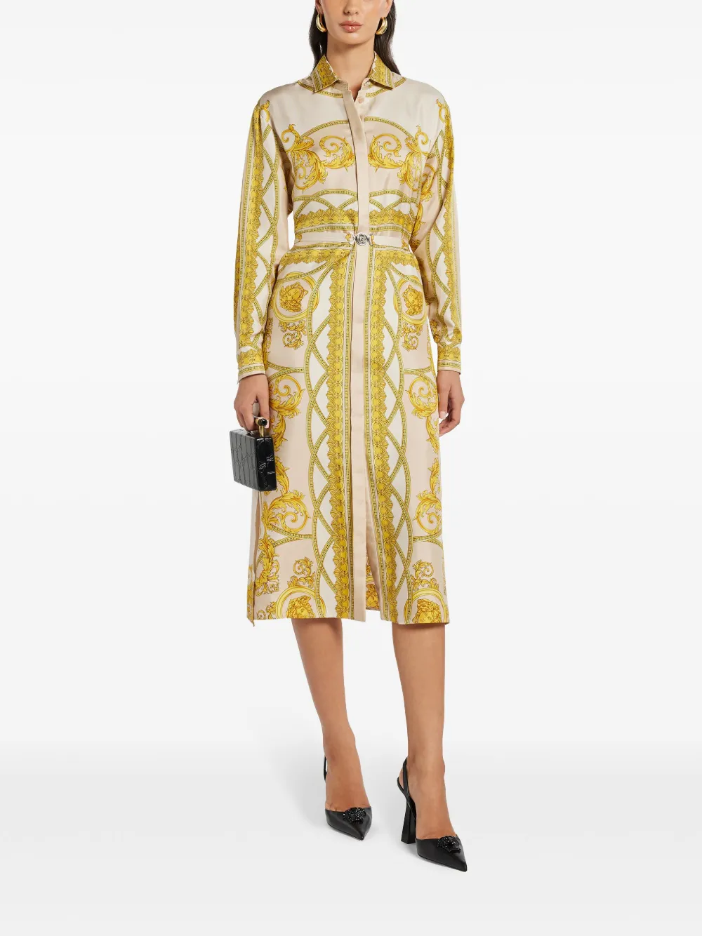 Versace La Coupe Des Dieux midi dress - Beige