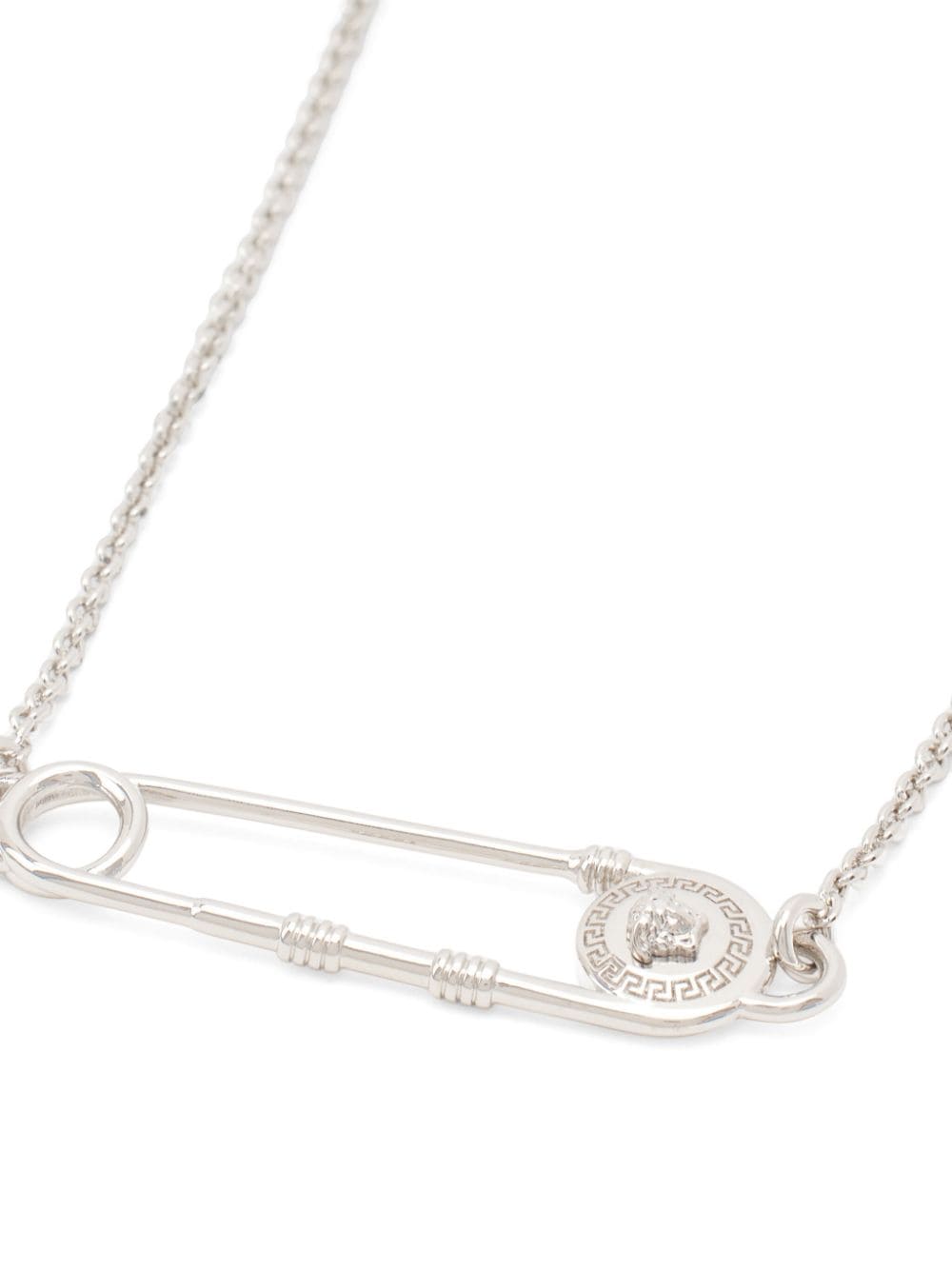 Versace statement-pendant necklace - Zilver