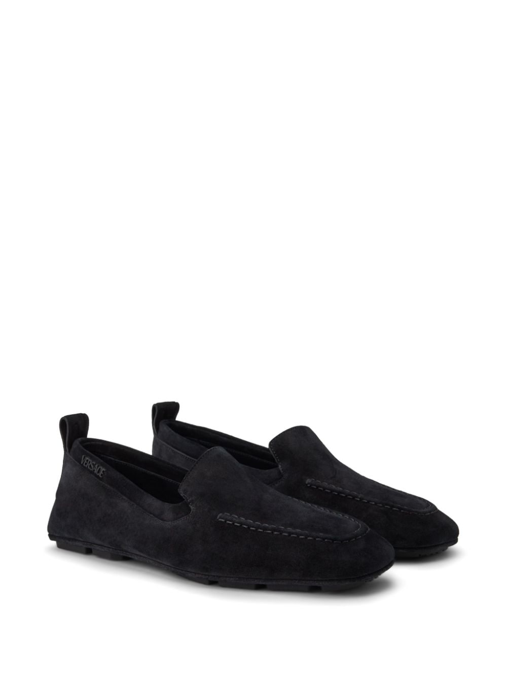 Versace Suède loafers - Zwart