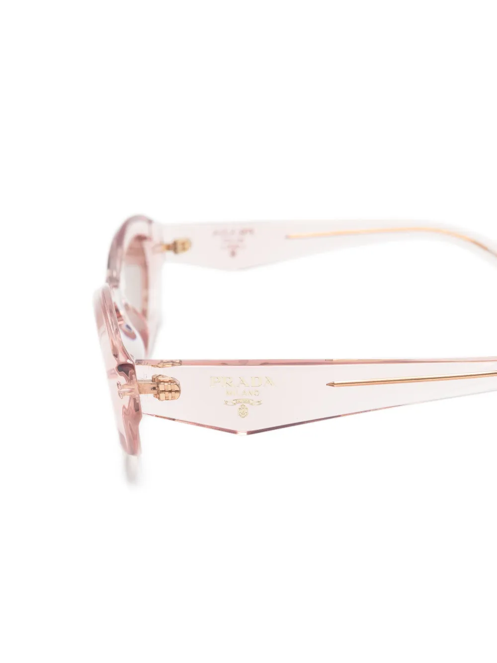 Prada Eyewear 26ZS zonnebril met ovaal montuur Roze