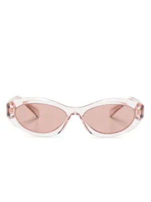 Prada Eyewear A24S ラウンドフレーム サングラス | ピンク | FARFETCH JP