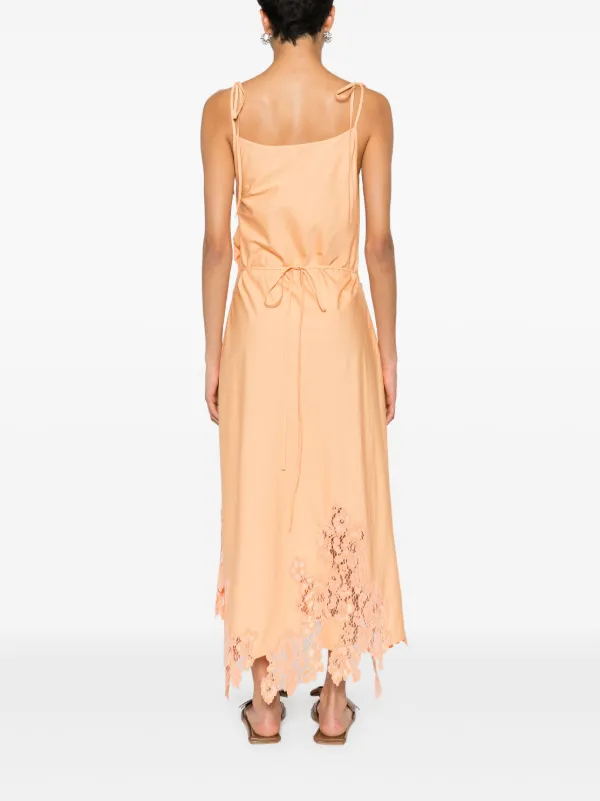 floral poplin lace midi dress Dorothy Perkins Women's Petite Lace Up Front Flutter Sleeve Printed Poplin Midi Dress in Blue | Size: 10