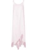 Acne Studios floral-lace detail poplin midi dress - Pink