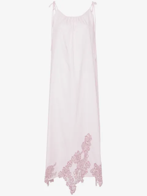 Acne Studios Popeline-Midikleid mit Blumenspitze
