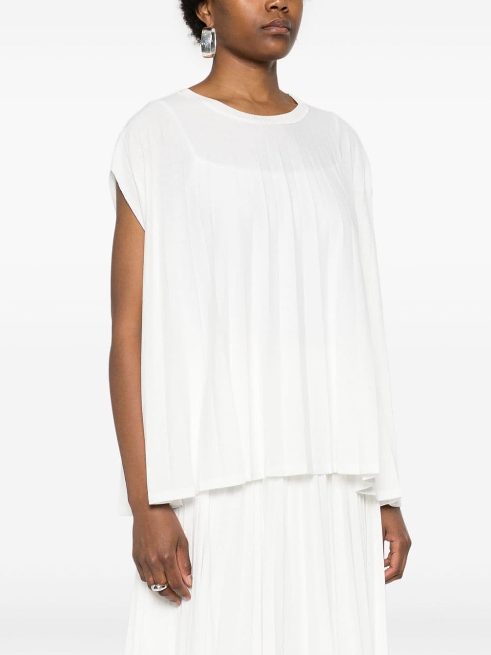 Shop Joseph Plissé Sleeveless Top In White