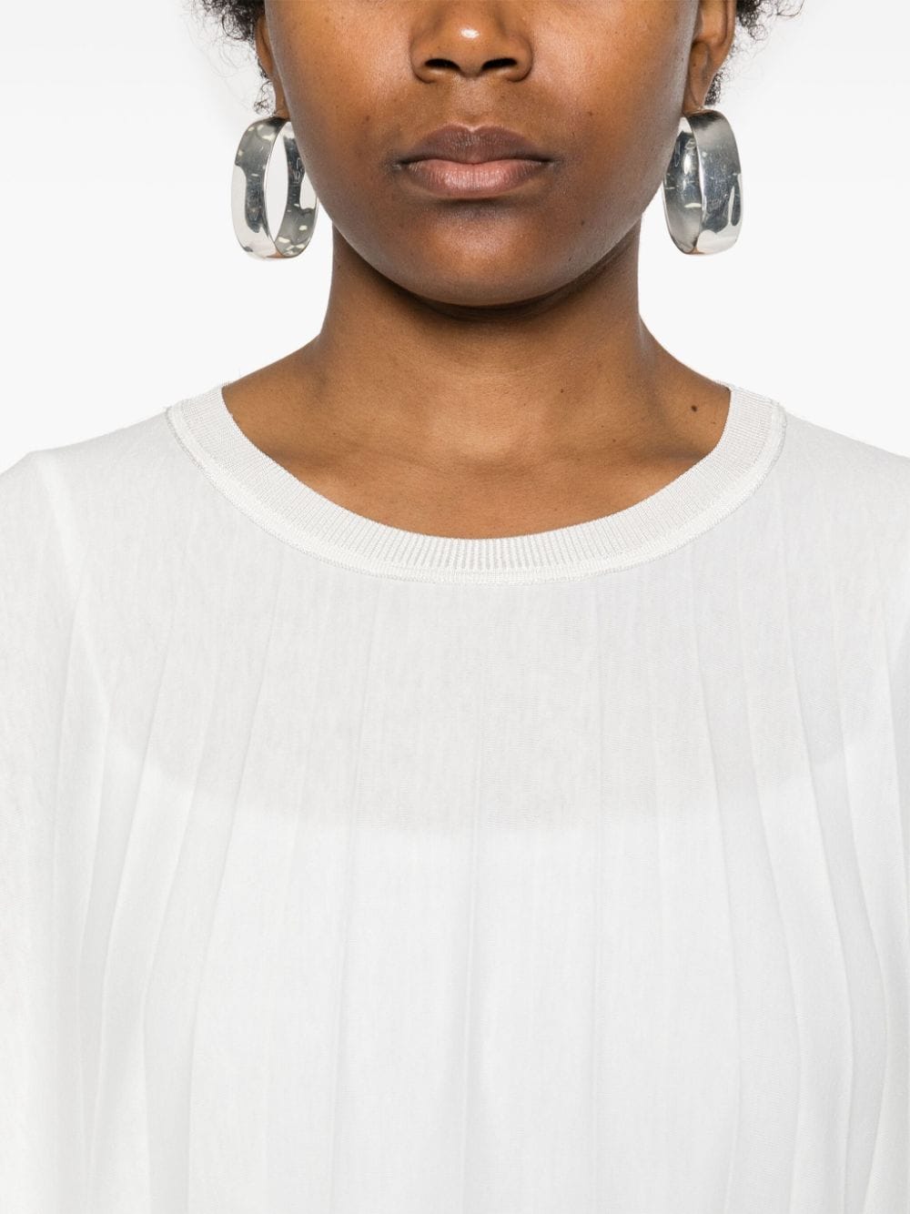 Shop Joseph Plissé Sleeveless Top In White