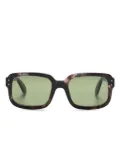 Lesca Dude rectangle-frame sunglasses - Brown