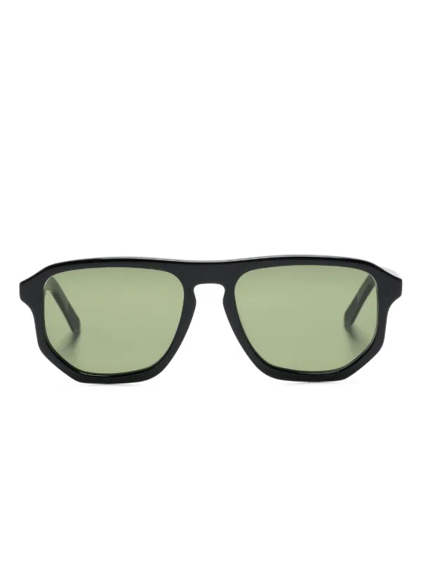 Lesca Maio XL スクエアフレーム サングラス | ブラック | FARFETCH JP