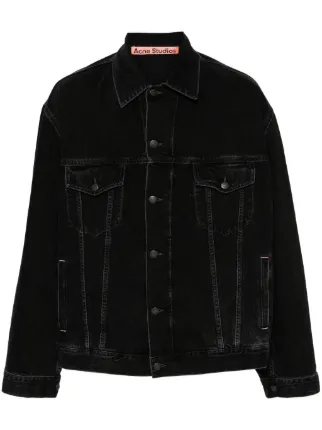 Acne Studios drop-shoulder Denim Jacket | Black | FARFETCH