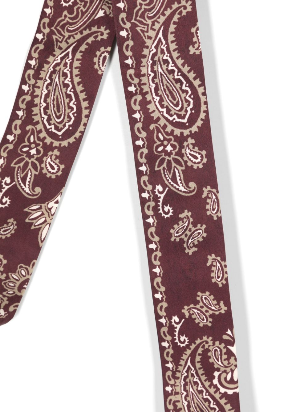 Shop Golden Goose Paisley-print Silk Scarf In Red