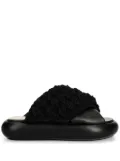 JW Anderson Crochet Twister slides - Black