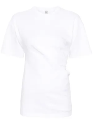 【Toteme】テリーニットTシャツ / ラグランスリーブ HALHAM oversize raglan sleeve print T-shirt/オーバーサイズ