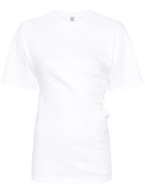 T-shirt asymétrique en coton biologique - TOTEME - Modalova