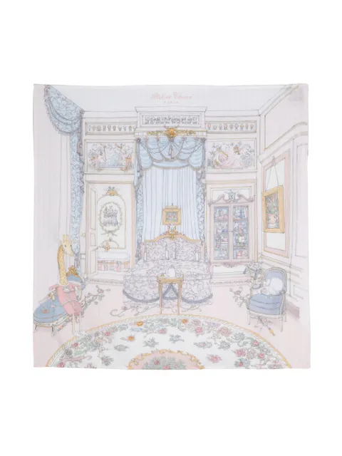 Atelier Choux French Bedroom-print cotton blanket