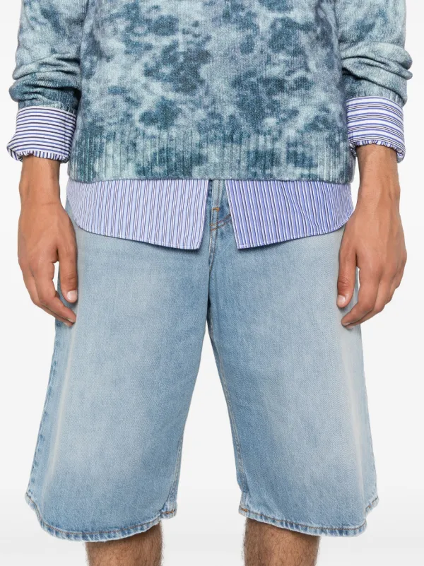 Acne Studios straight-leg Denim Shorts | Blue | FARFETCH