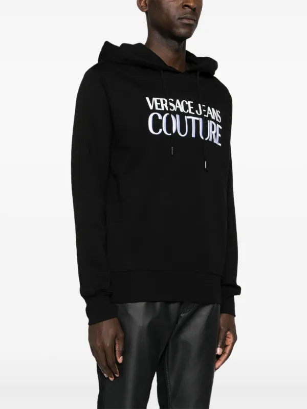 VERSACE JEANS COUTURE　ブラックパーカー Versace Jeans Couture ロゴ パーカー | ブラック | FARFETCH JP