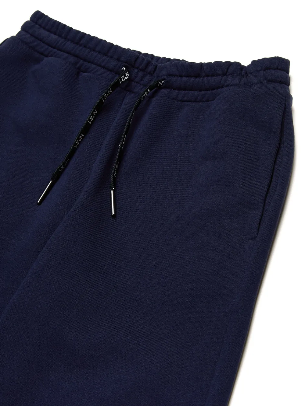 Nº21 Kids Katoenen trainingsbroek met logoprint Blauw