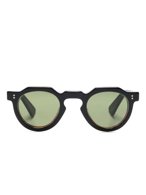 Lesca Crown tortoiseshell round-frame sunglasses