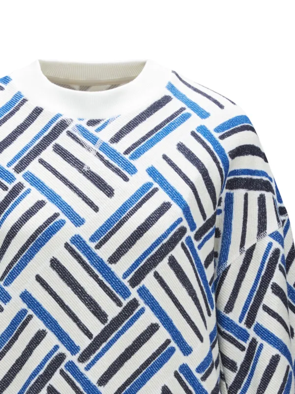 Perfect Moment Eularia geometric print Cotton Sweatshirt Blue FARFETCH HK