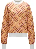 Perfect Moment Eularia geometric-print cotton sweatshirt - Orange