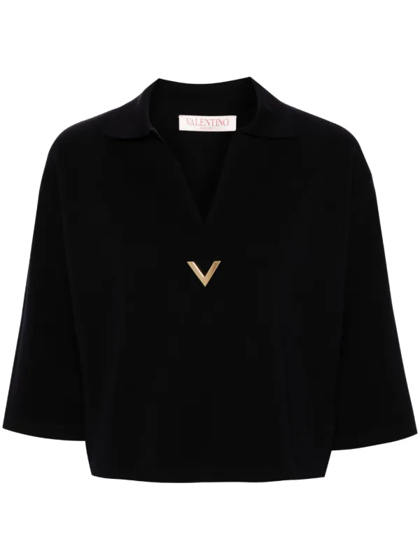 Valentino Garavani Vロゴ ニットセーター | ブルー | FARFETCH JP