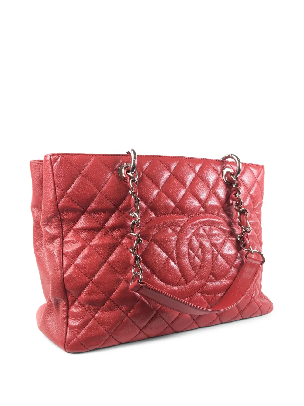 CHANEL Pre-owned 2011 Caviar Grand Shopping Tote Bag In Red