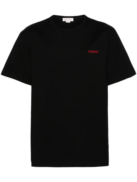 Alexander McQueen logo-embroidered cotton T-shirt