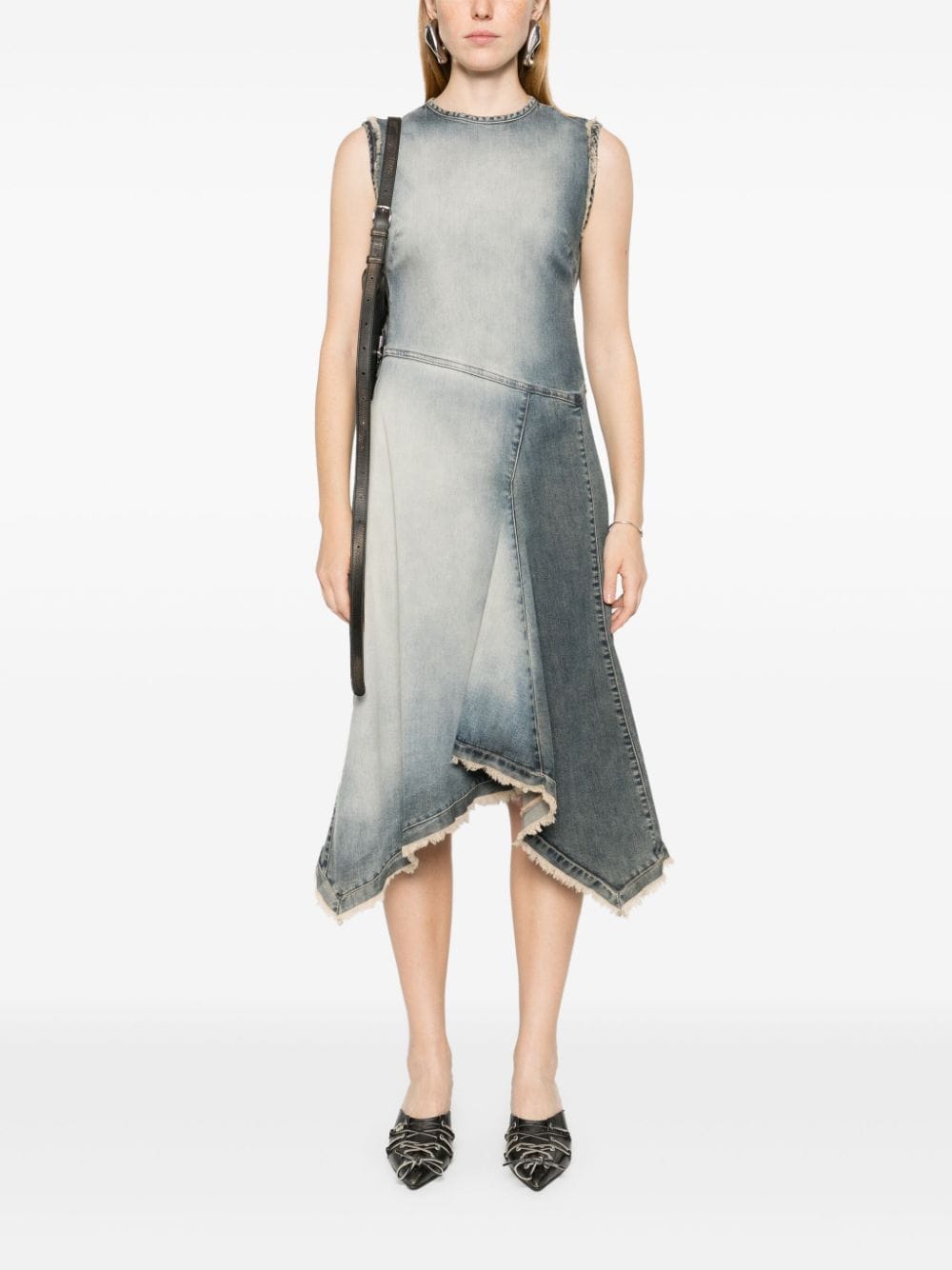 Acne Studios denim sleeveless dress - Blauw