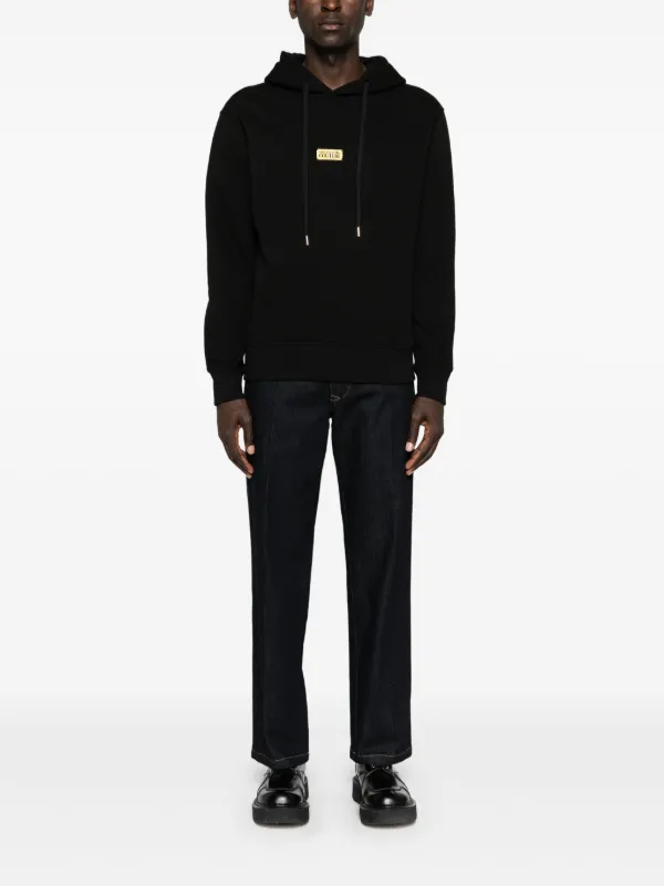 スウェット・トレーナー VERSACE JEANS COTTON HOODED SWEATSHIRT WITH LOGO PLAQUE 0400021196658_ICEGREY?wid=600&