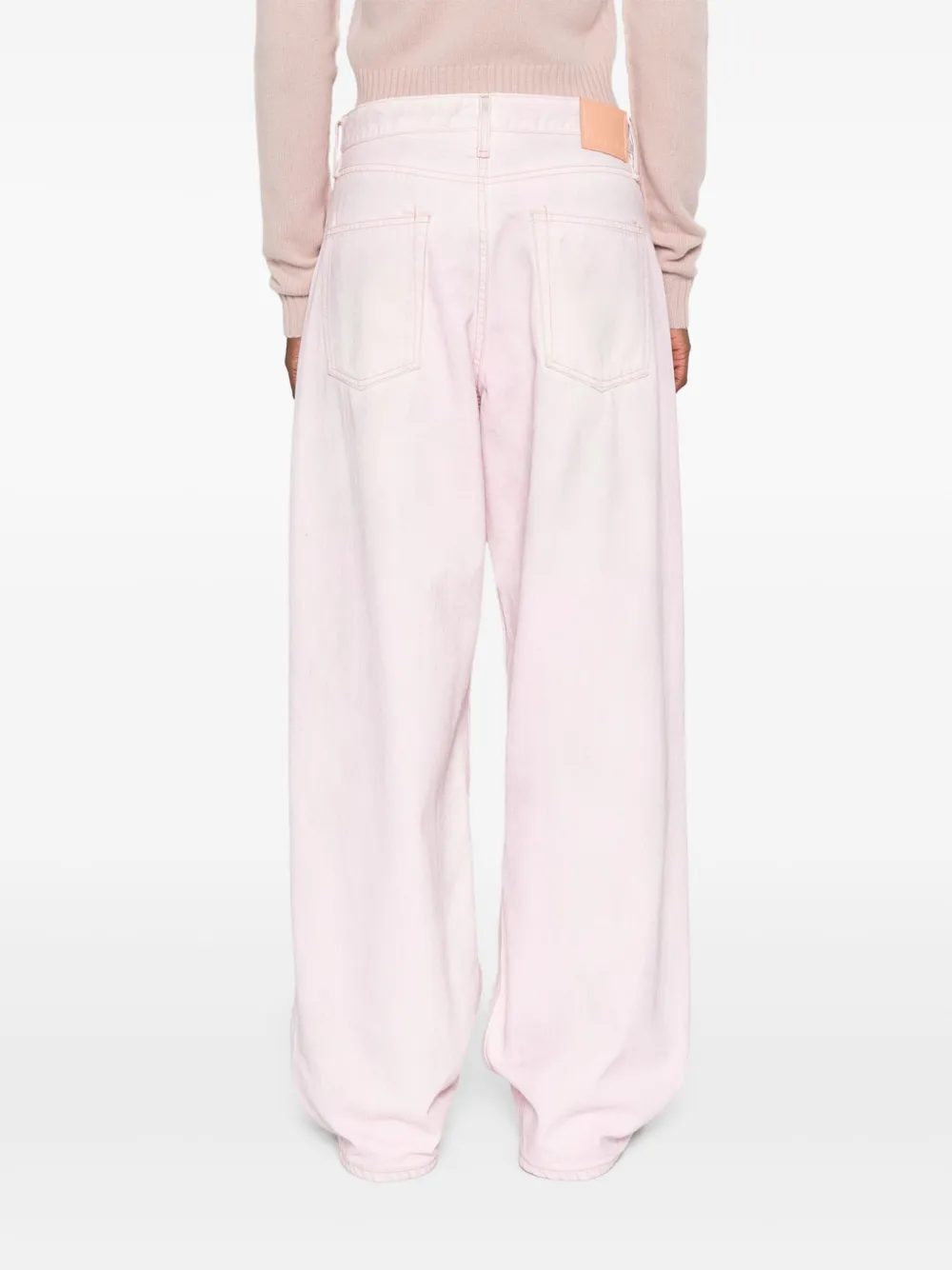 Acne Studios Low-rise Wide-leg Jeans In Pink