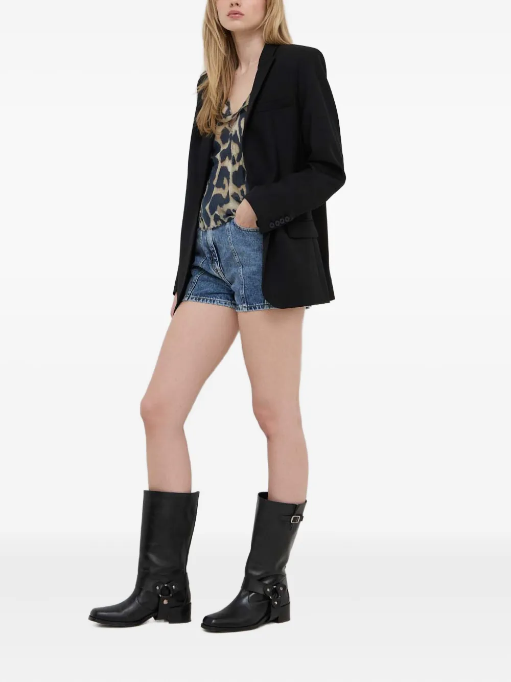 Iro Sarahi Denim Shorts In Blue