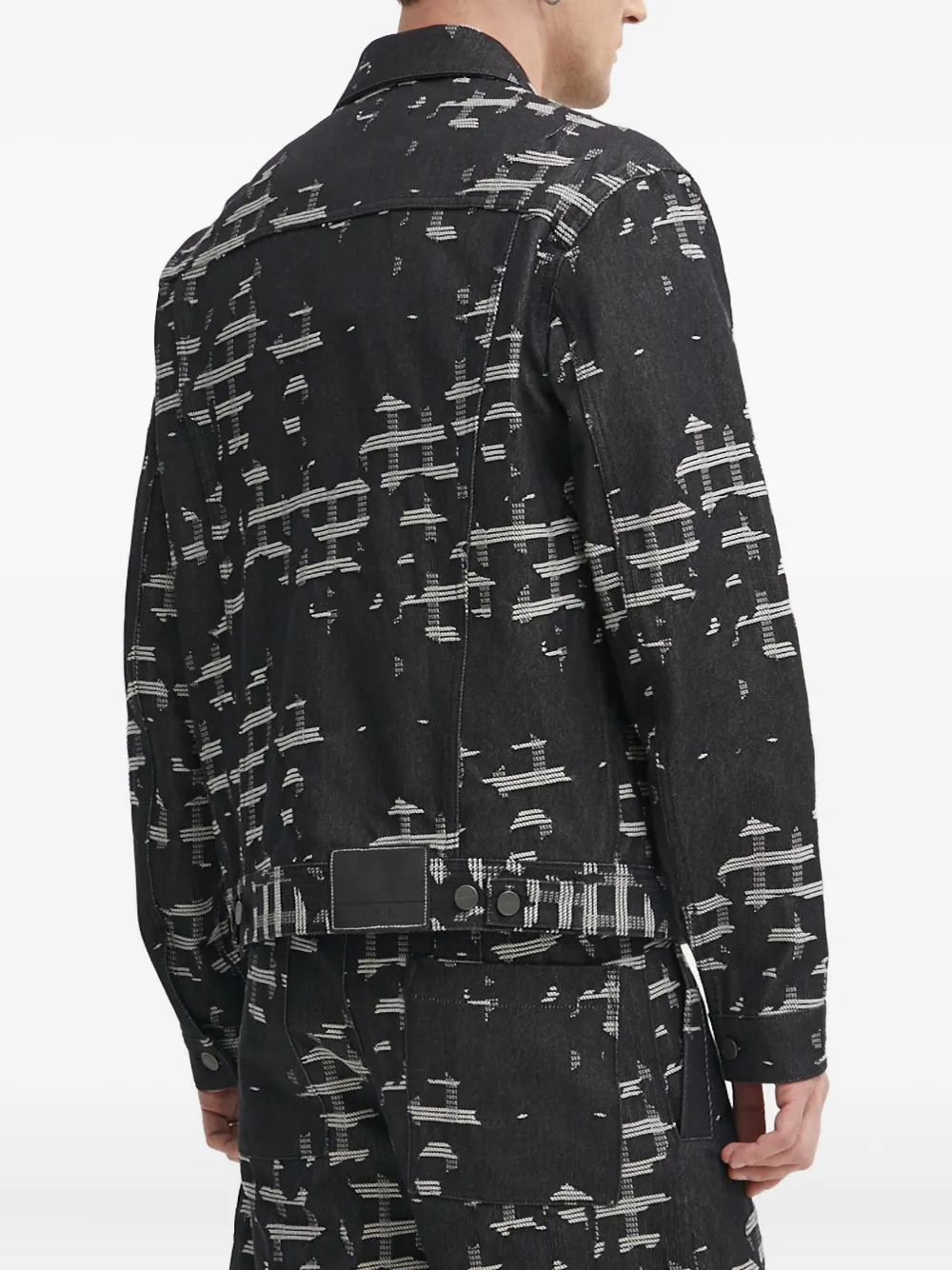 IRO Yanis shirtjack met patroon Zwart