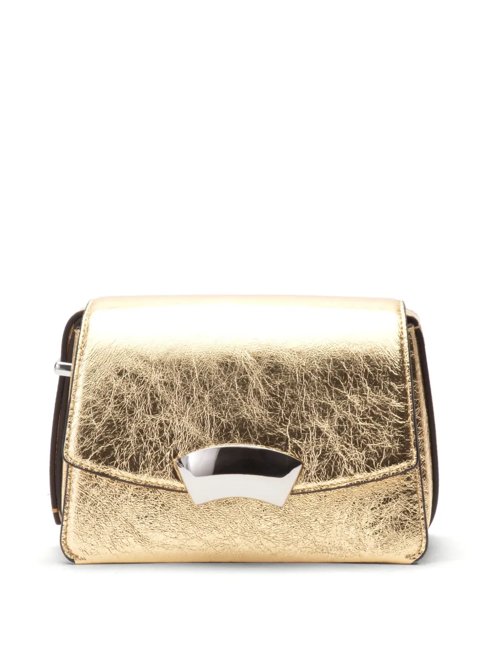 3.1 Phillip Lim Id Metallic-finish Leather Shoulder Strap In Gold
