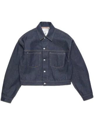 Acne Studios Cropped Denim Jacket | Blue | FARFETCH