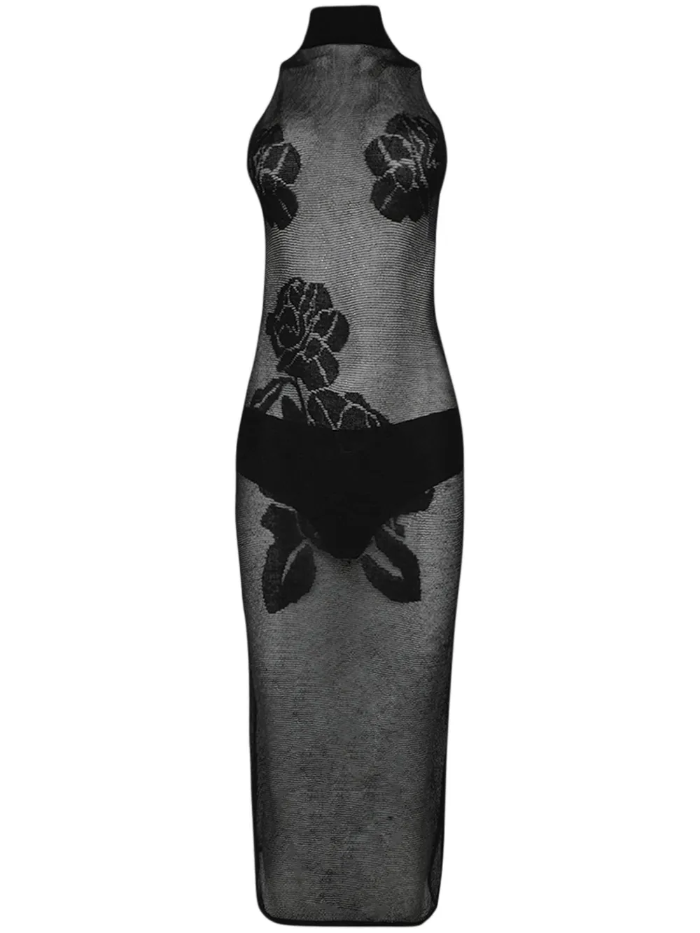 Magda Butrym robe mi-longue en maille | noir | Image 1