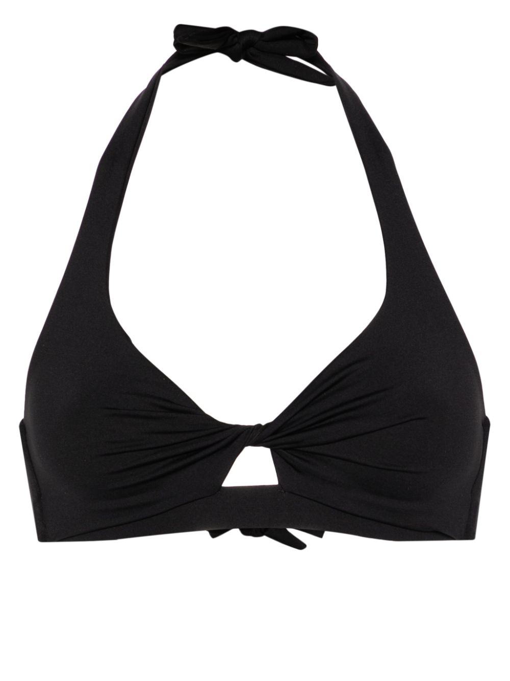 Mc2 Saint Barth Tristan Triangle Bikini Top In Black