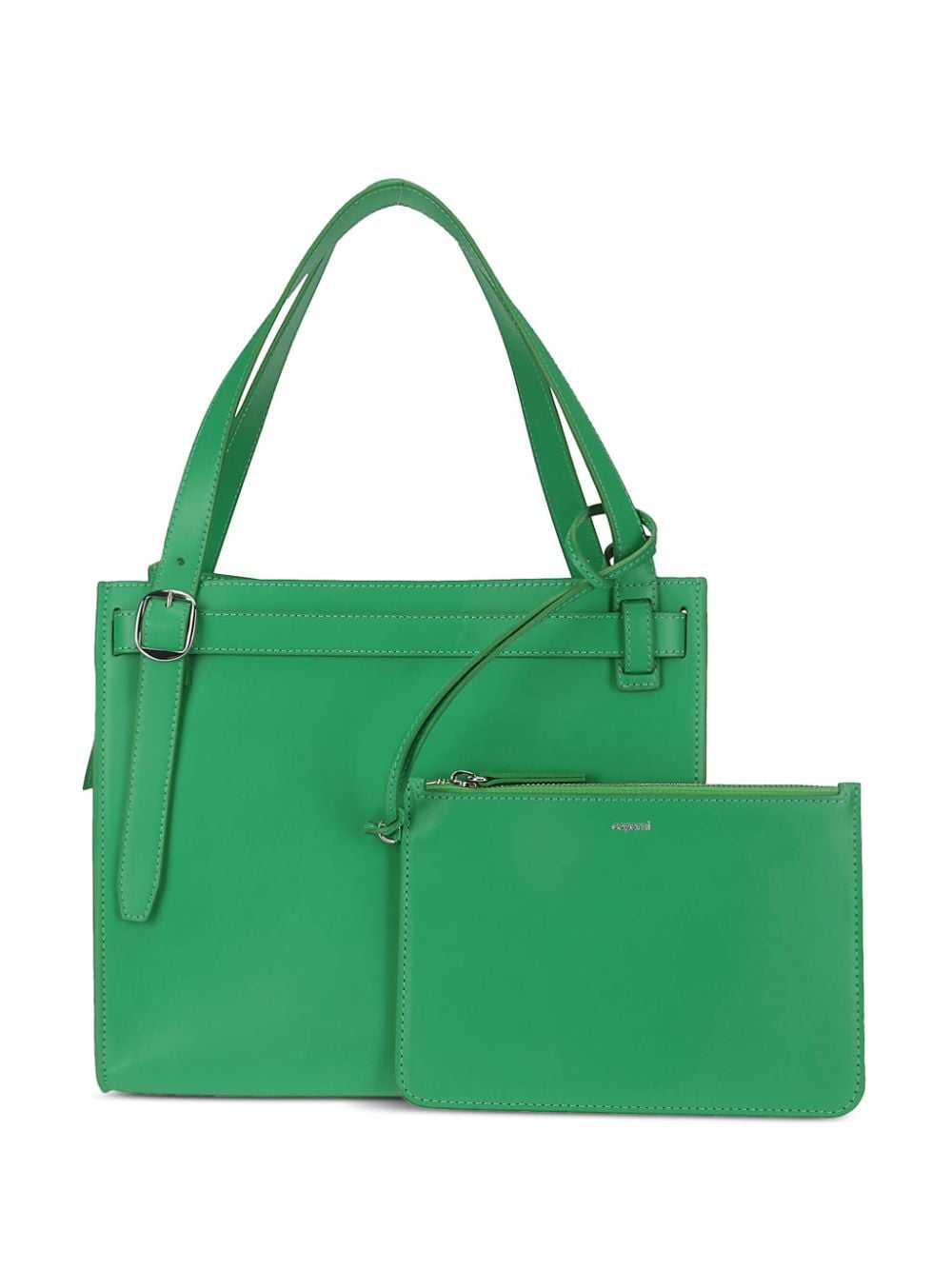 Shop Coperni Medium Belt Leather Cabas Bag In Green