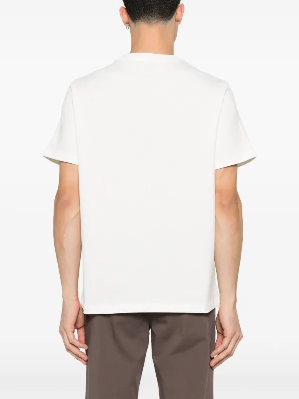 A.P.C. logo-embroidered Cotton T-shirt | White | FARFETCH