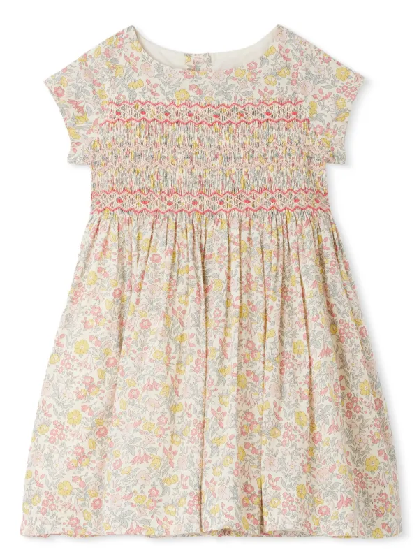 Bonpoint Duchesse floral-print Cotton Dress | White | FARFETCH