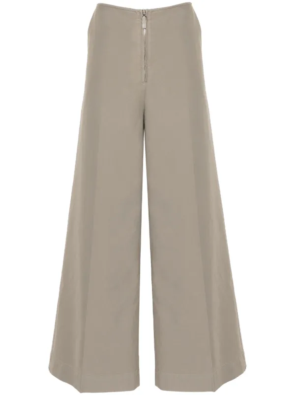 【TOTEME】ダブルステップワイドレッグパンツ TOTEME ワイドパンツ | グレー | FARFETCH JP